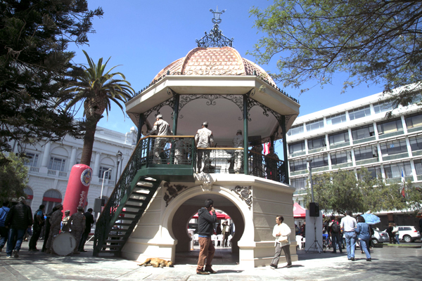 Municipio reinaugura Kiosco de Retreta de la Plaza Colón