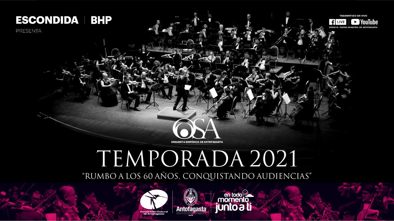 Sinfónica de Antofagasta lanza su Temporada 2021 con estrenos en línea y material pedagógico para estudiantes