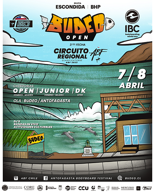 En la ola budeo de Antofagasta aterriza la tercera fecha del circuito regional clasificatorio al mundial de bodyboard