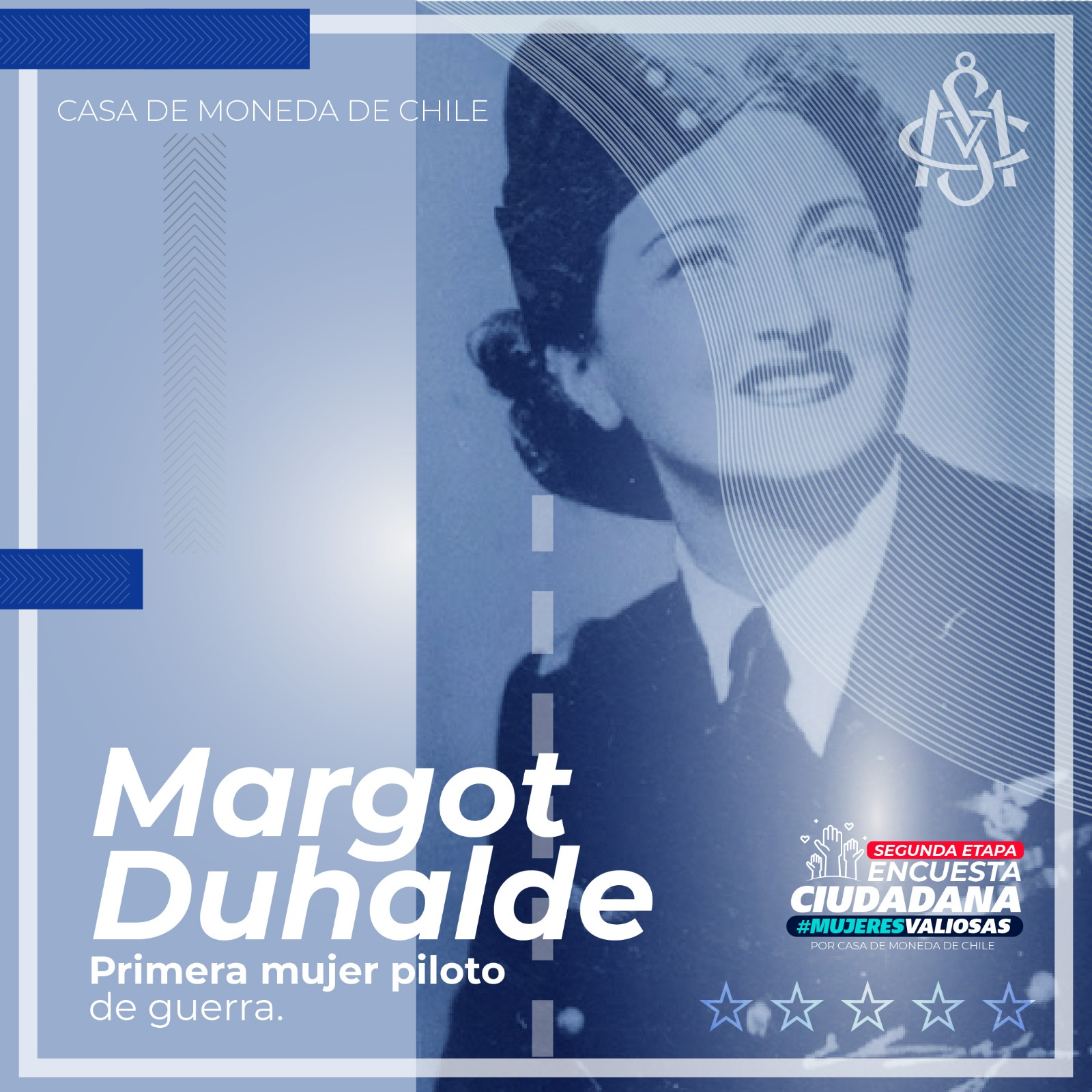 Margot Duhalde es elegida como imagen del impreso conmemorativo de la campaña #MujeresValiosas de Casa de Moneda