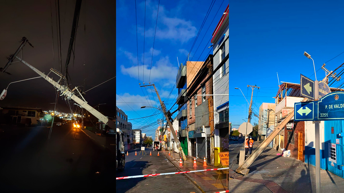 CGE llama a la prevención tras aumento de choques a postes en Antofagasta